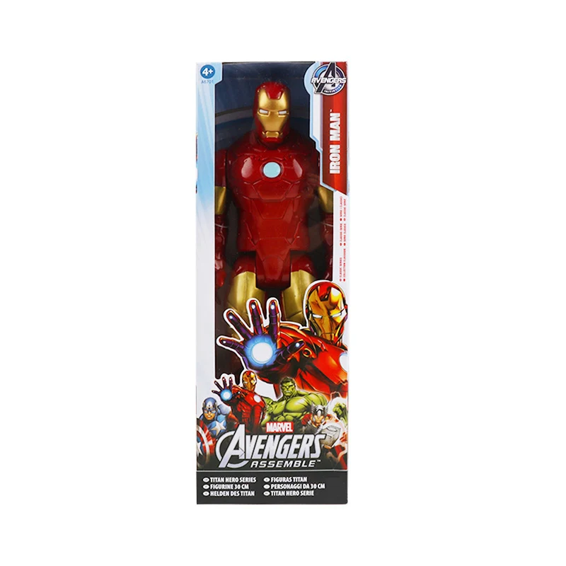 iranman with box 30 см Marvel Мстители игрушки танос Халк Бастер человек паук Железный человек Капитан Америка Тор Росомаха Черная пантера фигурка куклы - Цвет: iranman with box