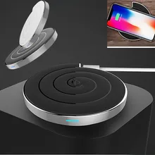 Funda de plástico QI 10W soporte de cargador inalámbrico para iPhone X para Samsung S10 cargador de coche carga rápida de carga(China)