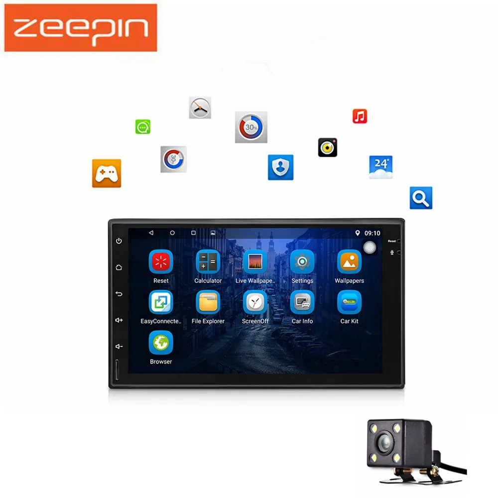 

Zeepin 7023 Android 2 Din Car Multimedia Player Mirror Link Universal GPS WiFi DVR Car MP5 Players with Camera FM AM Auto Radio