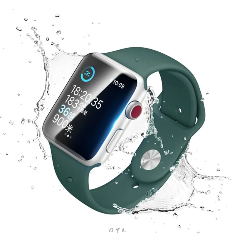 3D полная термополиуретановая пленка для Apple Watch 44 мм мягкий край анти фиолетовый