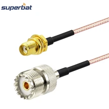 Superbat SMA Гнездовой разъем для UFH SO239 гнездовой разъем антенный удлинитель беспроводной кабель RG316 15 см для рации радио