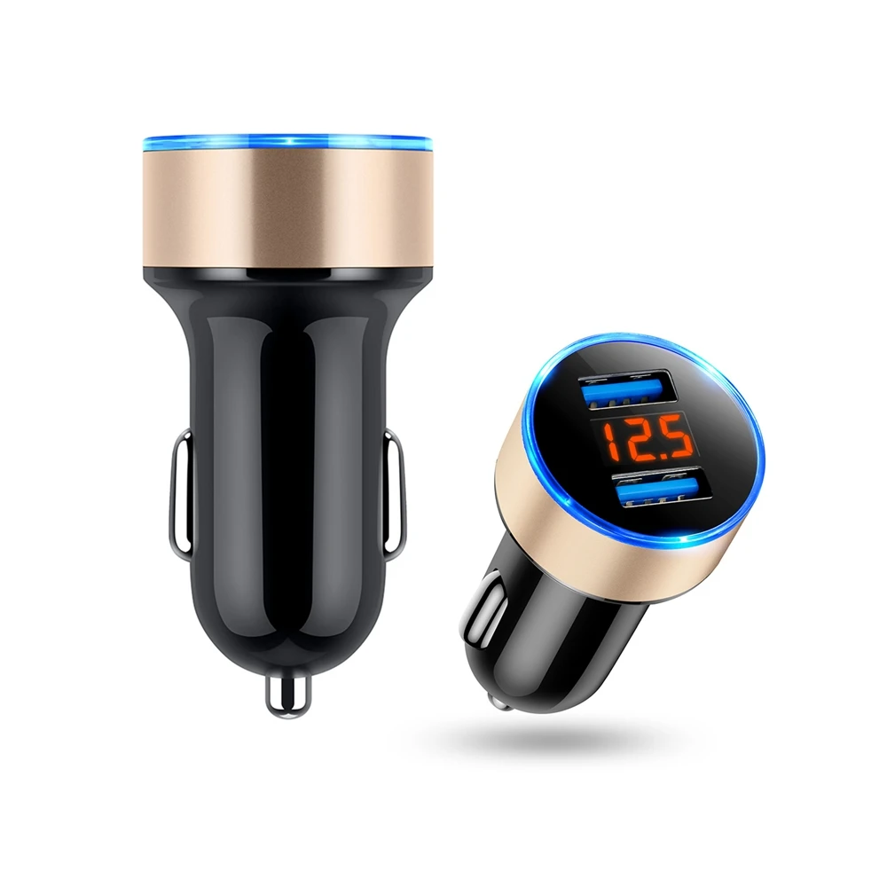 

Car adaptor Car Charger 5V 3.1A LED Display Universal Dual Usb Phone Car-Charger for Xiaomi Samsung S8 iPhone X 8 Plus Tablet