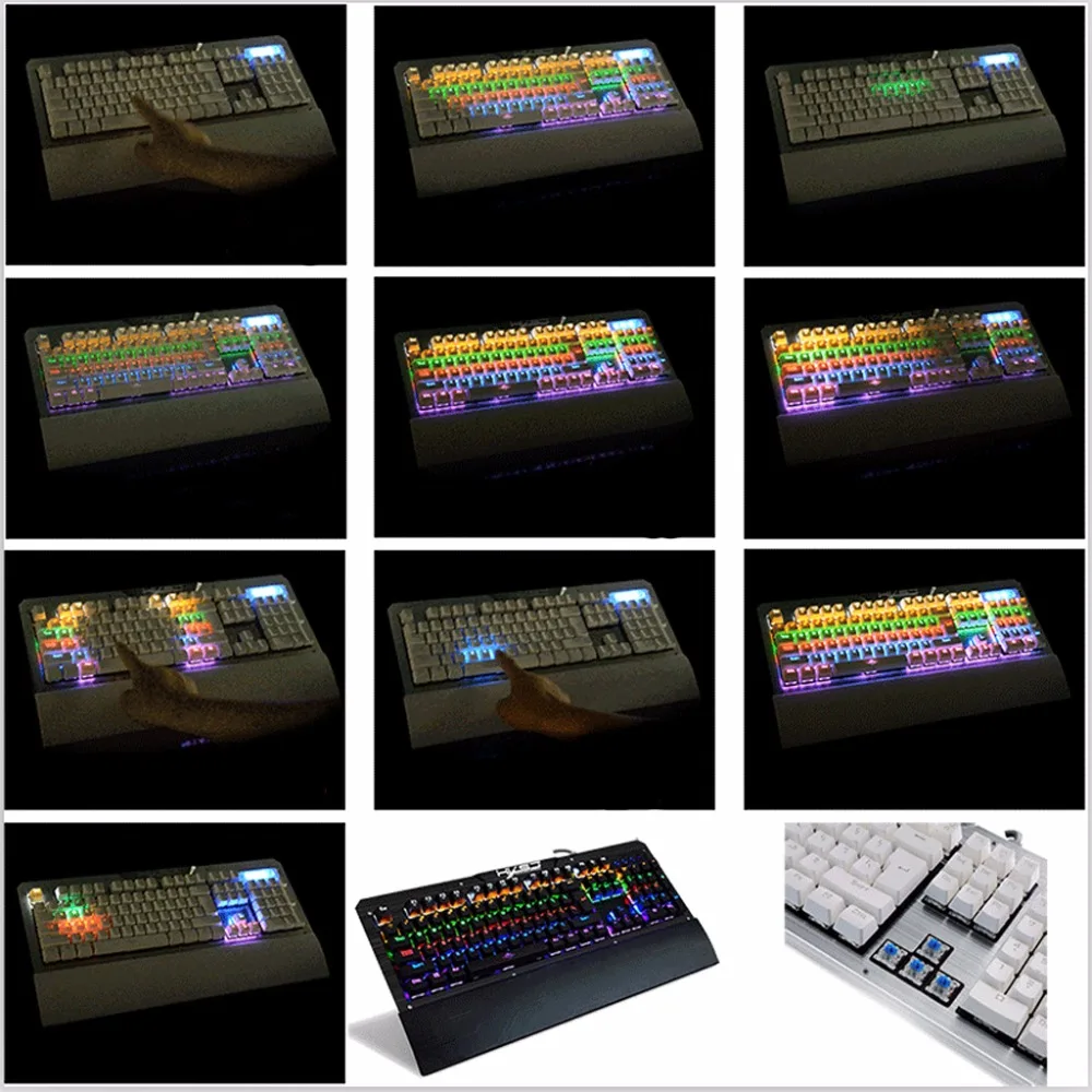 Механическая игровая клавиатура с подсветкой Outemu синие переключатели sa keycap led RGB подсветка для ПК Компьютерная клавиатура эргономичная