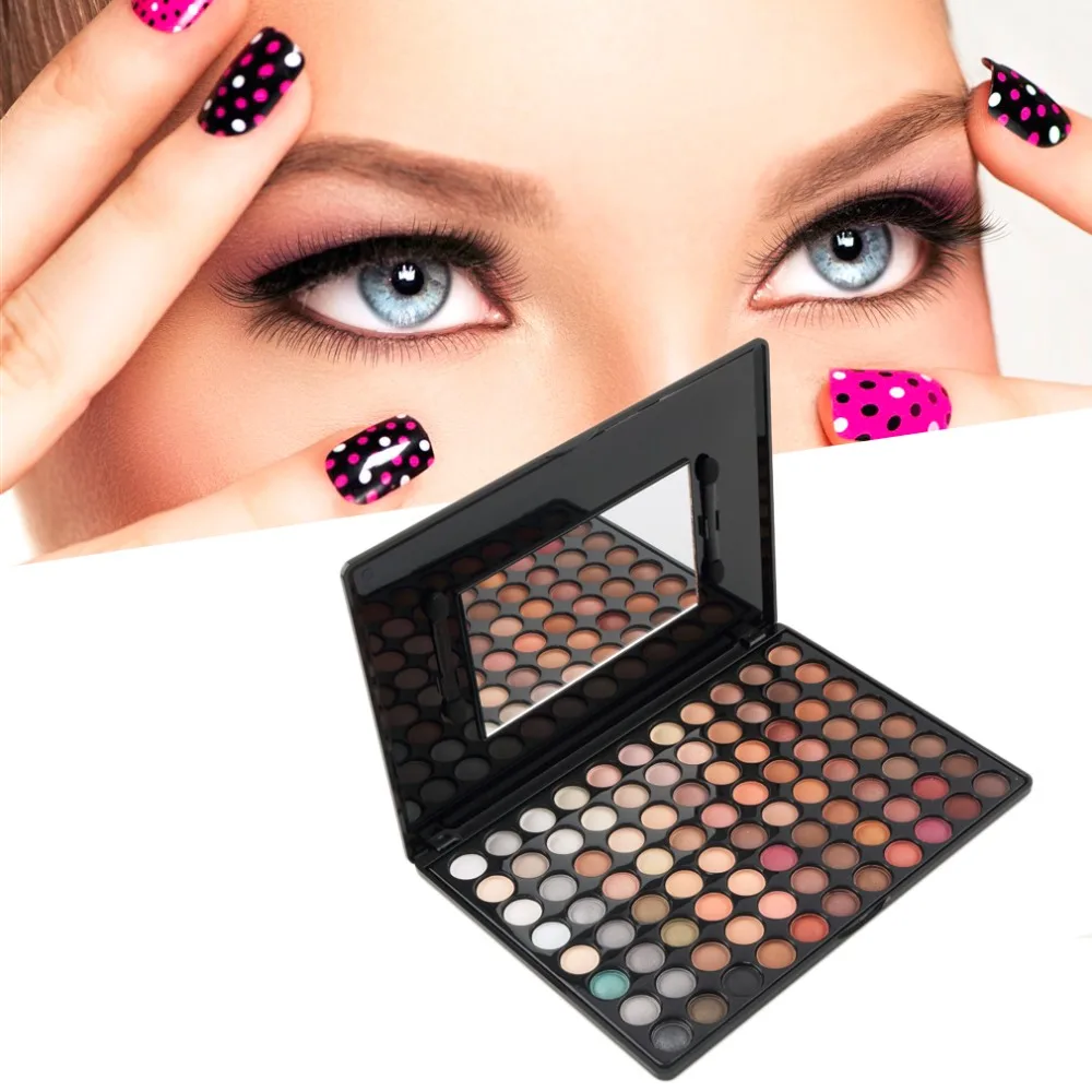 

1Set Pro 88 Colors Eye Shadow Set makeup with Mirror Matte Eyeshadow Palette eyeshadow glitter pigmented  vibrant light and soft
