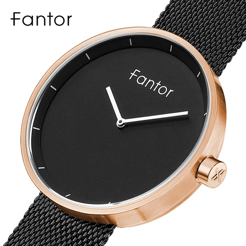 

Fantor Ultra Thin Minimalist Watch Men Waterproof Quartz Wristwatch Mens Casual Business Simple Sport Mesh Watches Clock Man