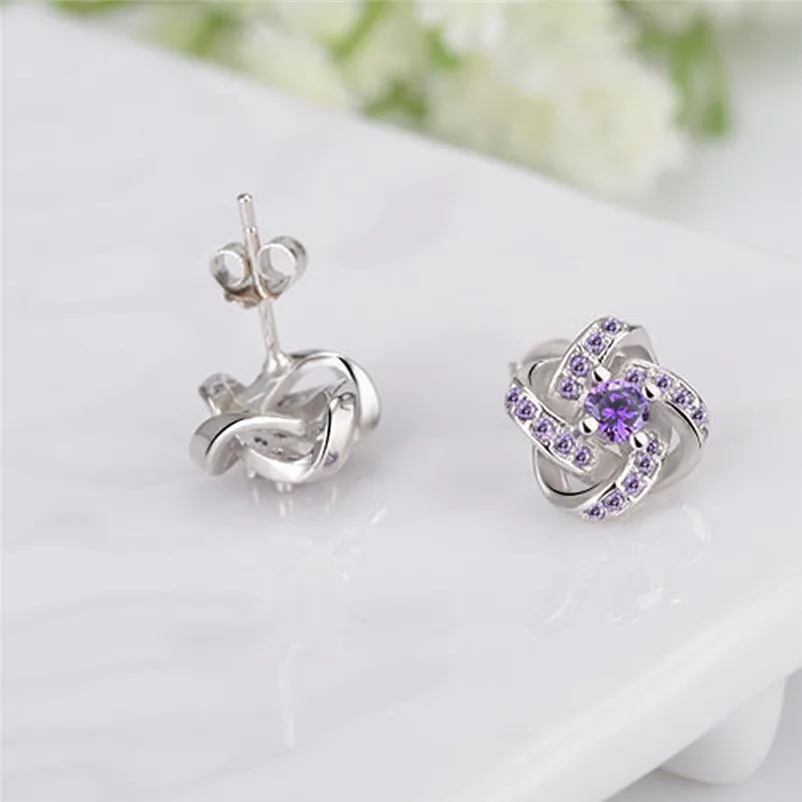2018 Trendy earrings for women Simple Fashion Diamond Eternal Star Earrings Stud Earrings Jewelry earrings Brincos J04#N (10)