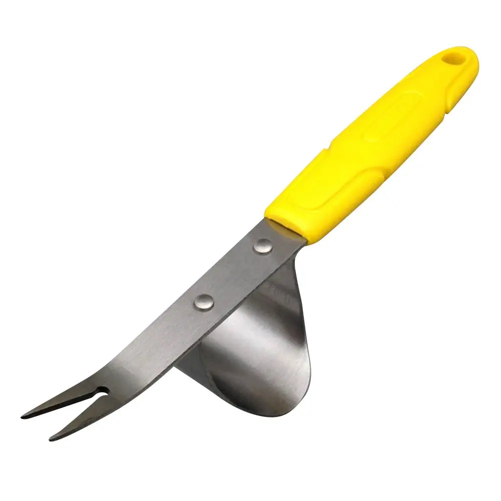 Yellow Мини из нержавеющей стали, трава, вилка, рассада, трансплантация, копание диких овощная садоводческая инструменты - Цвет: Yellow