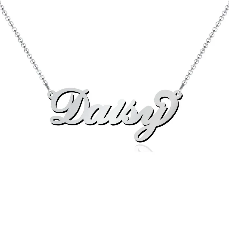 RainMarch Stainless steel Personalized Name Necklaces Women Necklaces & Pendants Custom Nameplate Necklace Jewelry Gift Esty Dropshipping (1)