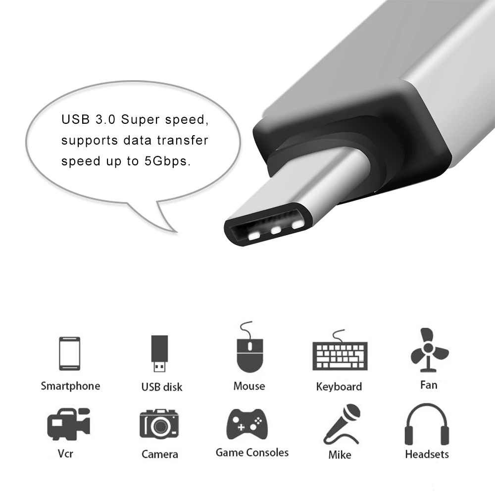 Olhveitra Type C к USB 3 0 OTG кабель адаптер Тип преобразование для Xiaomi Samsung Huawei MacBook Chromebook
