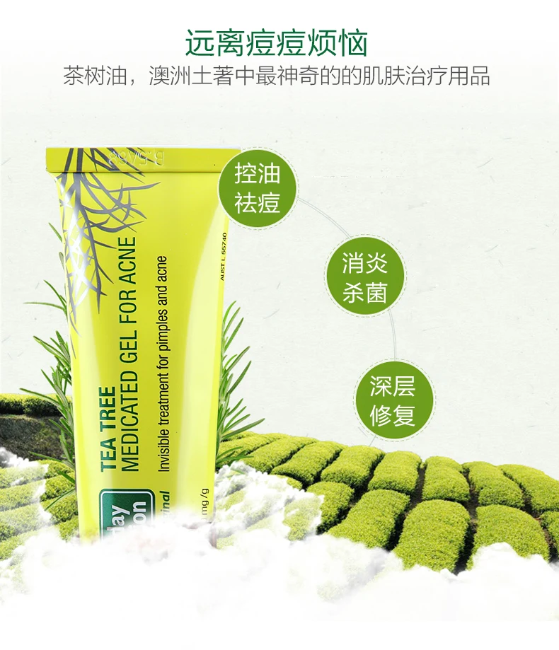 Óleo da Árvore do Chá Seca a Pele do Problema Gel para o Tratamento de Espinhas Austrália Quinta Medicado Cravos Espinhas Acne Propensas Pele 6 Pcs 8 High Quality Beleza e saúde