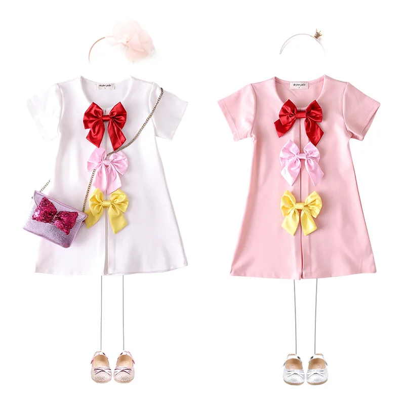 

Toddler Girl Dresses 2019 New Kids Dresses For Girls Cotton Bow Girls Summer Dress Fashion Children Clothes Princess Clothing