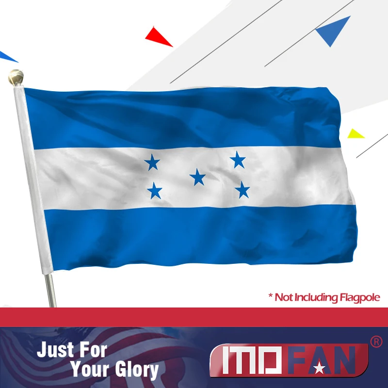 

MOFAN Honduras Flag Polyester-Canvas Header and Double Stitched-Honduran National Flags with 2 Brass Grommets 3x5 Ft