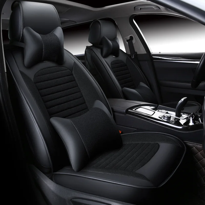 Universal leather car seat covers Interior Accessories for Ford Ecosport F150 Mustang14 Kuga