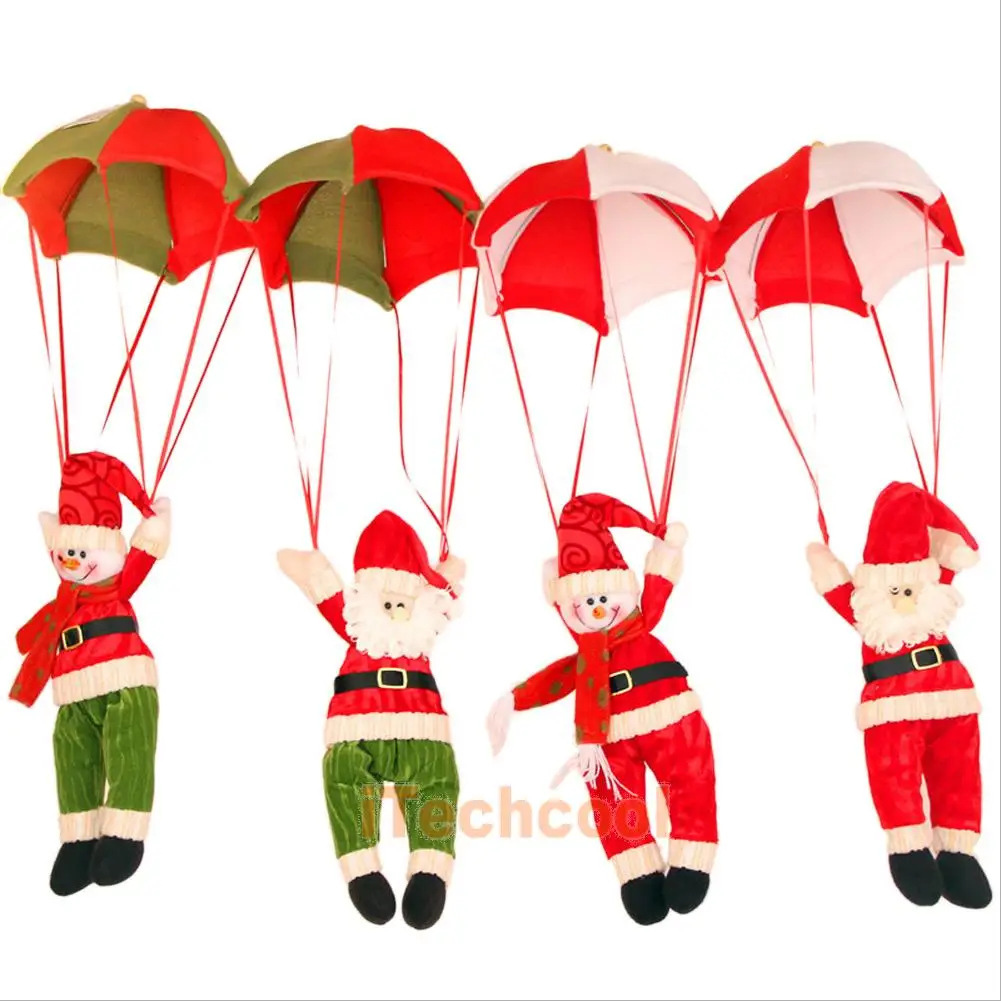 Xmas парашют Снеговик Санта Клаус украшение елки висячие украшения Новогоднее украшение Поставки navidad