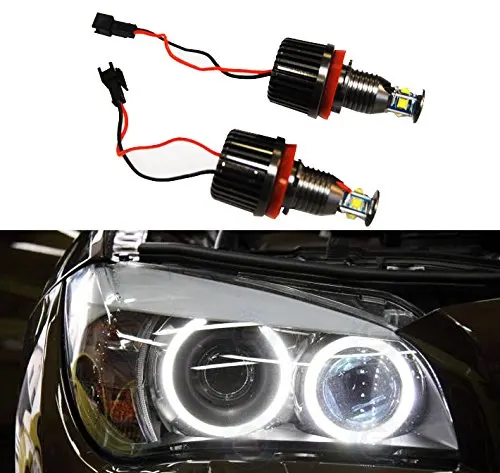 Super Bright Xenon White For BMW Headlights Super Bright White Angel Eyes Lamps for BMW E60 E61 E90 E92 E70 E71 E82 E89 80w h8 angel eyes led marker xenon white 7000k for bmw e90 e92 x5 e71 x6 e82 m3 e60 e70