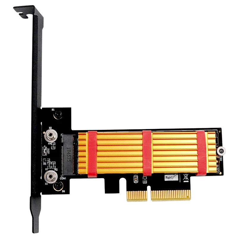 M.2 Nvme Ssd Ngff Type To Pcie3.0 Pci Express 4X Adapter Card With Heatsink Computer Adapter For Pc