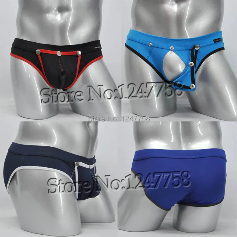 Новое мужское нижнее белье гладкое бикини с отверстиями для пениса| |