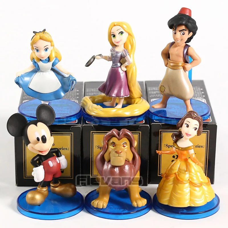 

WCF Story 00 Special Memories vol.1 Alice Rapunzel Aladdin The Lion King Beauty and the Beast PVC Figures Toys 6pcs/set