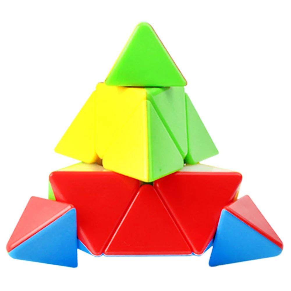 

3 Layers Triangle 3*3*3 Speed Antistress Puzzle Pyramid Cube Cubo Megico AnZheng Colorful 3x3x3 Magic Cube Three