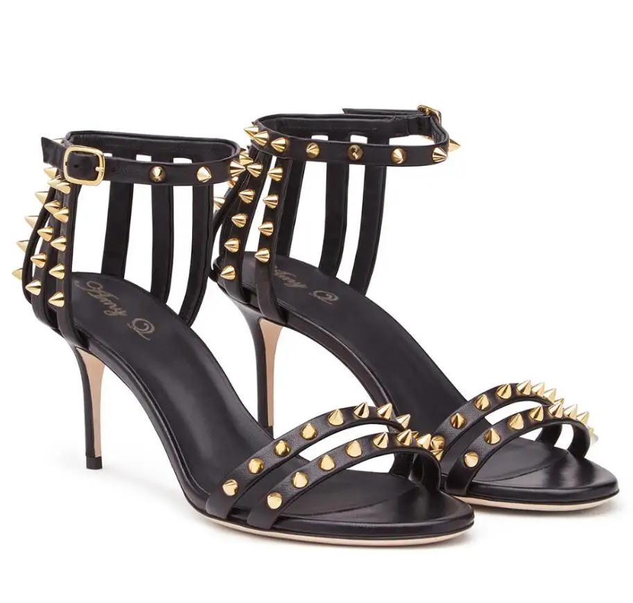 

Spring and summer, new fashion, pint-thong, riveted, open-toed sandals