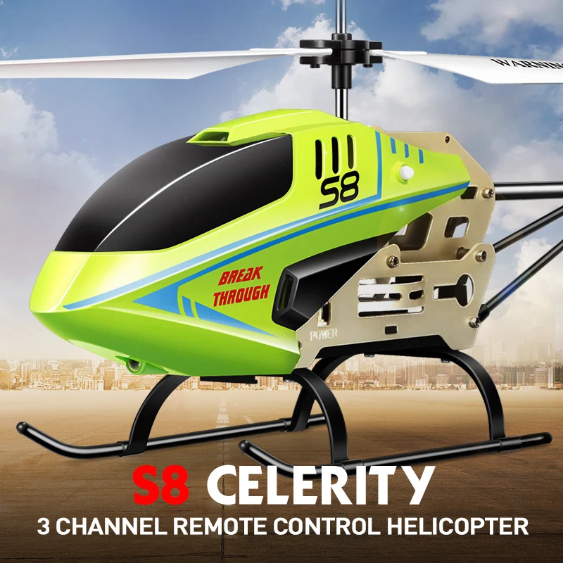SYMA S8 3 5CH RC Helicopter Electric with Gryo Remote Control Searching Light RTF Model Toys