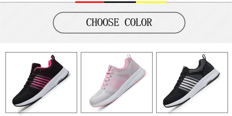  RECOISIN 2019 Autumn Sneakers Women Sport Shoes For Woman Lightweight Mesh Running Black Pink Walking Jogging Female Sneakers  (3)