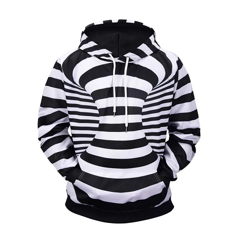 

Stereoscopic Hoodies Men/women 3d Sweatshirts Striped Print Hooded Hoodies Tracksuits Pullover Hip Hop Fashion Streetwear Plus