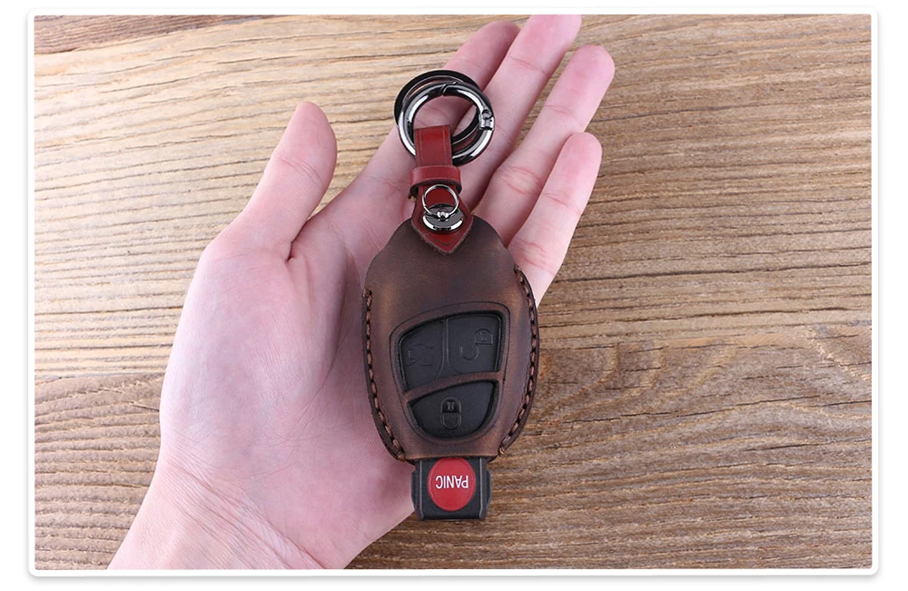 Keyyou 4 Пуговицы брелок сумка для mercedes benz c e R CL SL Ключи крышка 4 Пуговицы кожа ключ чехол В виде ракушки fob