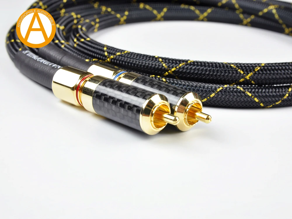 ANAUDIOPHILE Hi-Fi RCA Audio Cable Siltech G5 RCA Male To Male Cable For Pre-amplifier Amplifier Headphone AMP Very Musicial