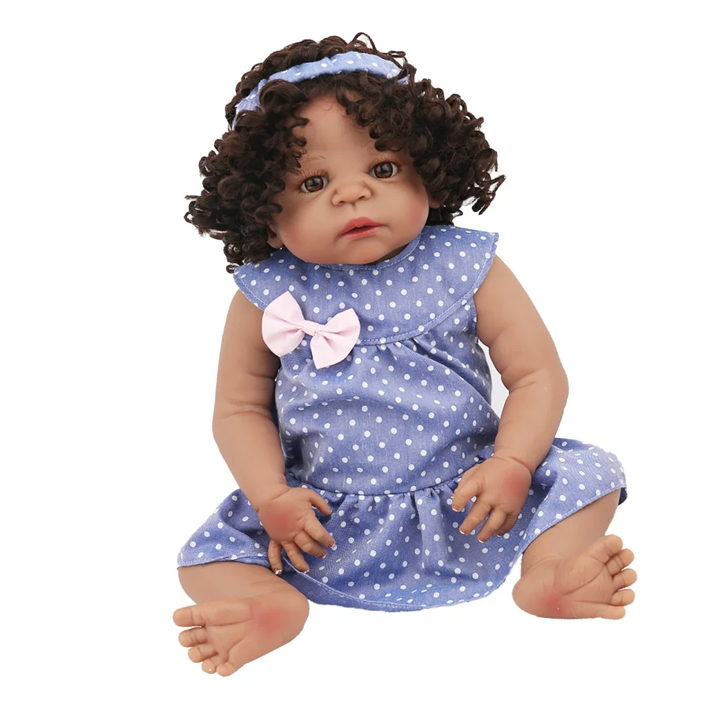  Infant Newborn Baby Doll, Handmade Baby, 20inch Realistic Reborn Doll, African American Newborn Infant Baby Doll Mold, Bath Toy
