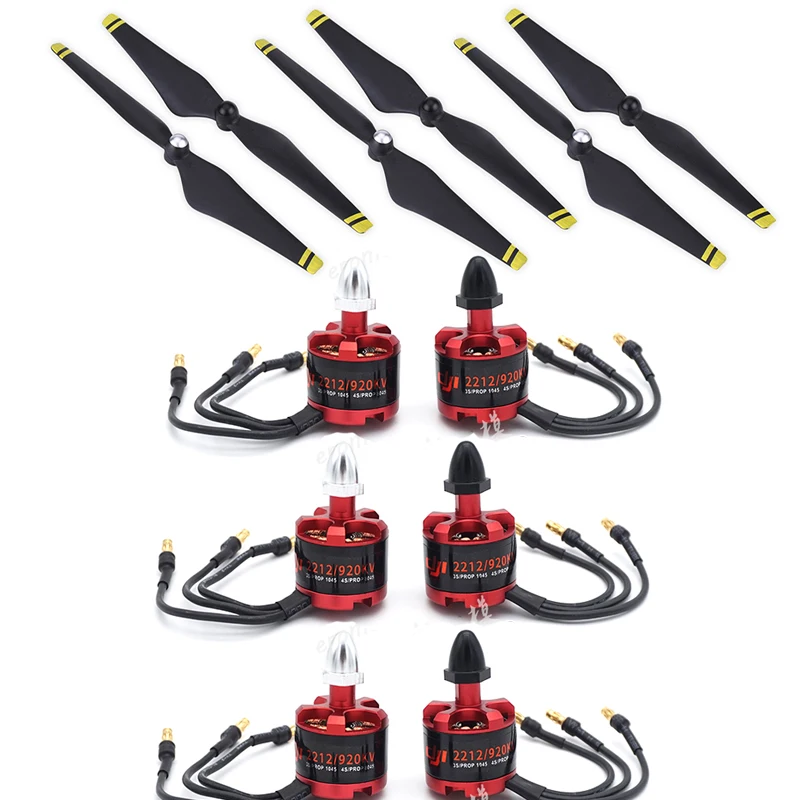 

6pcs/lot 2212 920KV Brushless Motor and high quality 9450 carbon Propeller for DJI F550 S 500 X525 Multirotor Quadcopter