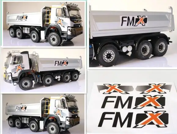 

FMX Stickers For Tamiya 1/14 RC Hydraulic LESU RCW4D 8X8 6X6 CROSS Engineering Dump Truck Tractor Trailer BENZ MAN HOBBY