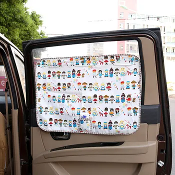

2019 car-styling car window sunshade Cartoon Car Cartoon Car Side Window Curtain Mesh UV Protection Kids Baby Children Sun Shade