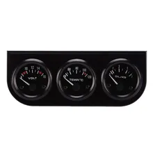 52mm Triple Medidor 3 en 1 + Voltímetro Medidor de Temperatura del Agua + prensa de aceite sensor de presión de aceite Gauge Para Coches Y Motores