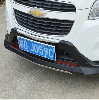 

Fit For Chevrolet TRAX 2013-2019 Front+ Rear Bumper Diffuser Bumpers Lip Protector Guard skid plate ABS Chrome finish 2PES