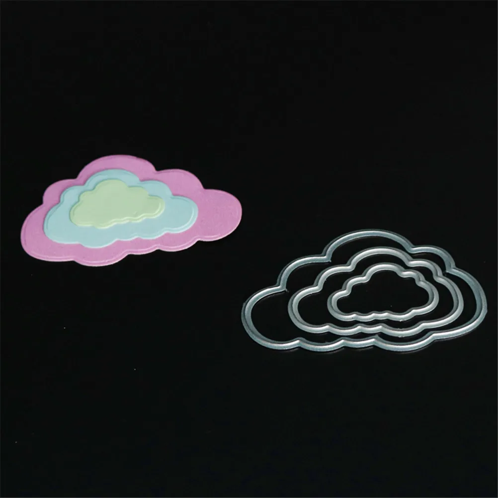 

3pc DIY Embossing Crafts Simply Metal Flaky Clouds Cutting Dies Stencil For Photo Album Paper Card Decoration