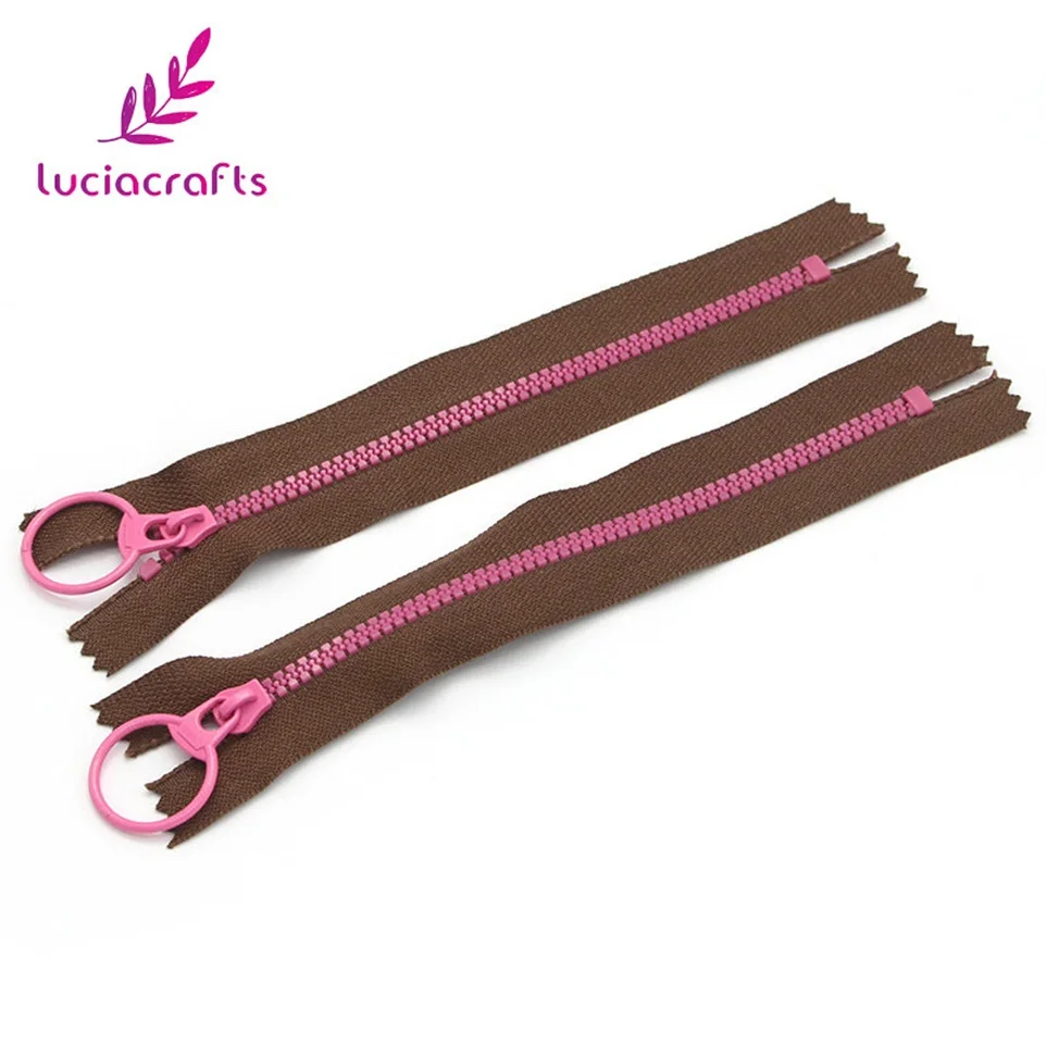 Lucia crafts 2 шт 15 см/20 см/30 см закрытые полимерные молнии тяговое кольцо молния голова DIY ручной пошив сумки аксессуары для одежды J0309