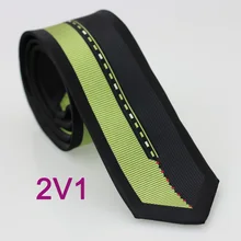 YIBEI coahella Ties новое поступление галстук черная кайма красные пятна половинный зеленый полосатый галстук тонкое Повседневное платье мужской галстук 6 см