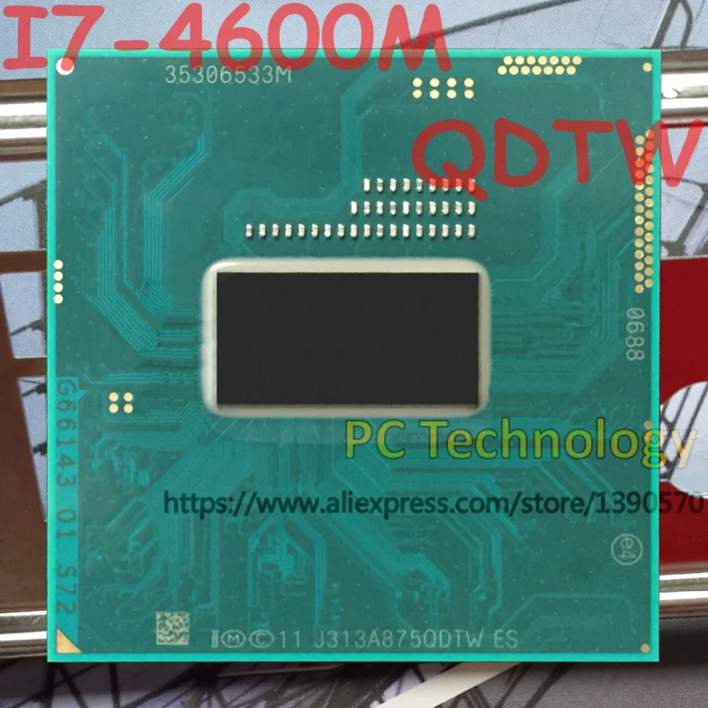 Оригинальный процессор Intel Core I7 4600 м QS версия QDTW CPU FCPGA946 2 90 ГГц 3 60 L3 = 4 двухъядерный