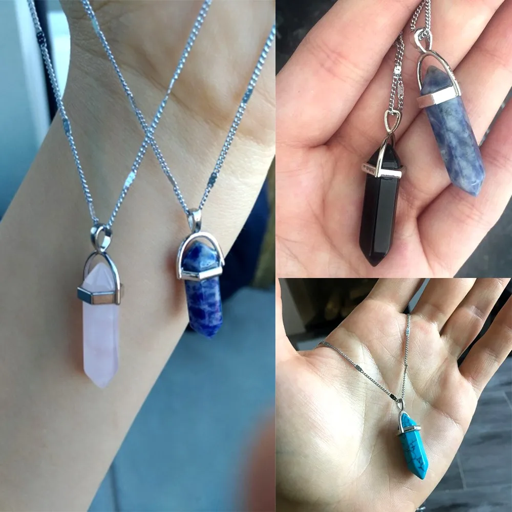 KISS-WIFE-Hot-sale-Hexagonal-Column-Quartz-Necklaces-Pendants-Vintage-Natural-Stone-Bullet-Crystal-Necklace-For