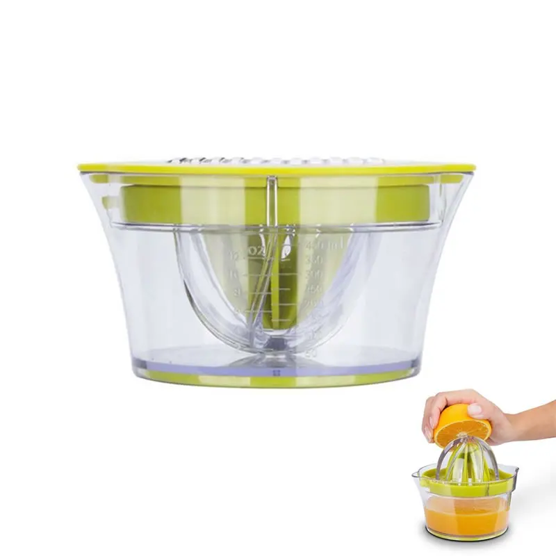 Lemon Reamer with Grater Dispenser Press Orange Lime Juice Hand
