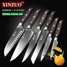 XINZUO küche werkzeuge 6 Stücke küchenmesser set dienstprogramm cleaver Chef brot messer-edelstahl-küchenmesser sets kostenloser versand