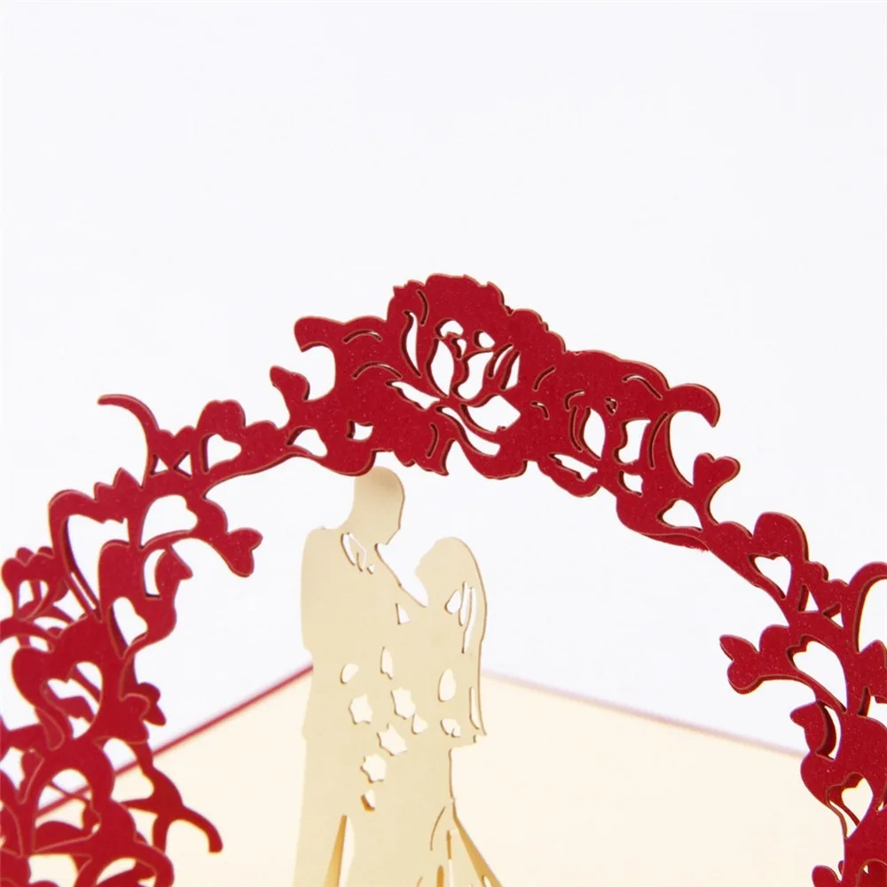  3D Wedding Invitations Cards Valentines Day Gift with Envelopes Personnalisable Laser Cut Birthday  - 32277384459