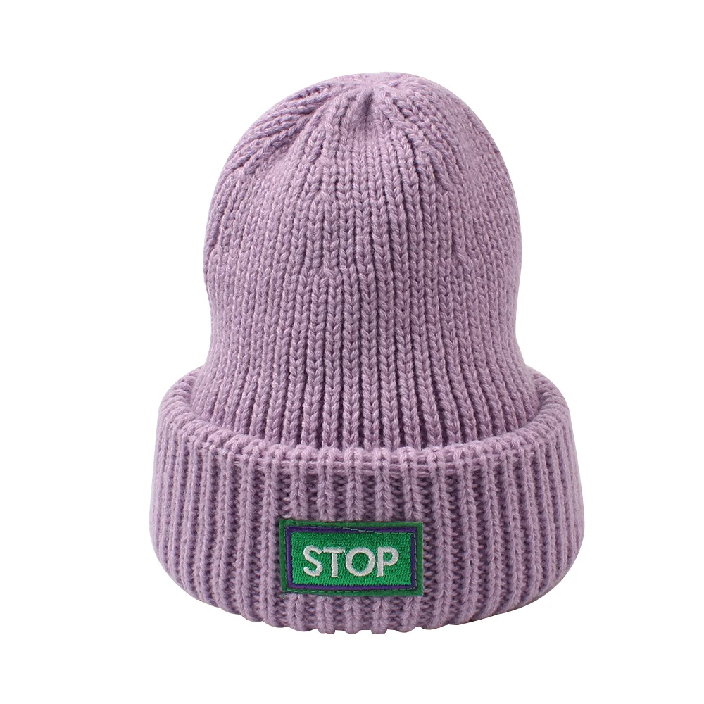 Knitted Warm Baby Beanie Hat Candy Color Fashion Girls Beanie Korean Style Autumn Winter Kids Hat Hip Hop Cap Baby Boys Clothing (18)