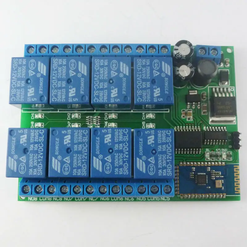 

DC 12V 8 Channel Android Phone Bluetooth Control Relay Module for Smart Home LED Lighting system