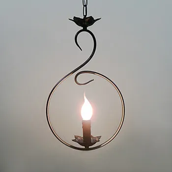 

LED Pendant Lights Luminaire Artistic Vintage Pendant Lights Lamp with 1 Candle Light Bulb for Home Living Dinning Room Lighting
