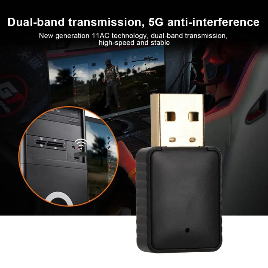 COMFAST CF-925A 600 м бесприводный USB настольный компьютер wifi Двухдиапазонная беспроводная сетевая карта