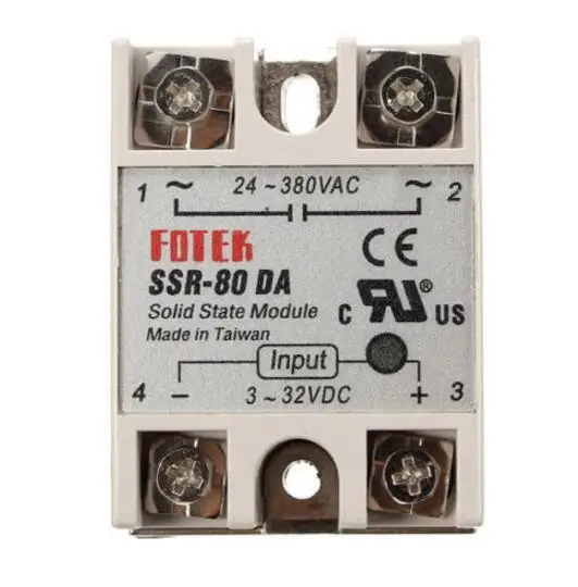 24 В-380 В 80A 250 В SSR-80DA твердотельные реле модуля 3-32 В постоянного тока для SSR-80 DA