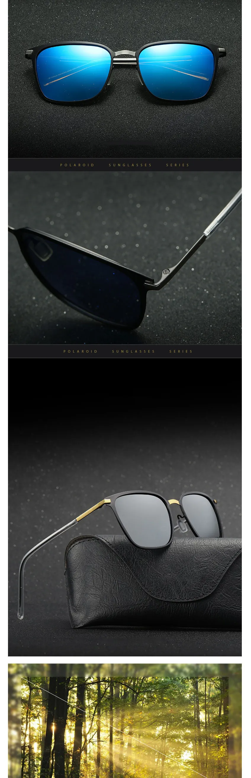 SIMPRECT, солнцезащитные очки, мужские, поляризационные, для вождения, квадратные, солнцезащитные очки, UV400, высокое качество, фирменный дизайн, Ретро стиль, Lunette Soleil Homme