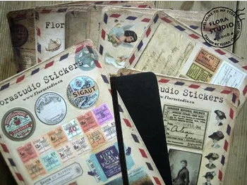 

10sheets Vintage Seal Sticker Lomo Scrapbook Decor Sticker DIY Multifunction Paper Label Adhesive Gift Seal Stationery Sticker